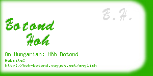 botond hoh business card